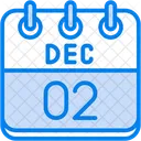 December Calendar Days Time And Date Icon