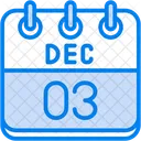 December Calendar Days Time And Date Icon