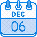 December Calendar Days Time And Date Icon