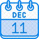 December Calendar Days Time And Date Icon