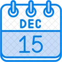 December Calendar Days Time And Date Icon