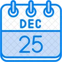 December Calendar Days Time And Date Icon