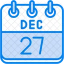 December Calendar Days Time And Date Icon