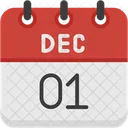 December Calendar Days Time And Date Icon