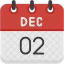 December Calendar Days Time And Date Icon