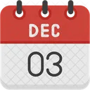 December Calendar Days Time And Date Icon