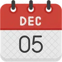 December Calendar Days Time And Date Icon