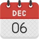 December Calendar Days Time And Date Icon