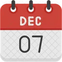 December Calendar Days Time And Date Icon