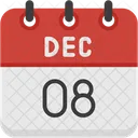 December Calendar Days Time And Date Icon