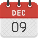 December Calendar Days Time And Date Icon