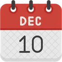 December Calendar Days Time And Date Icon