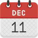 December Calendar Days Time And Date Icon