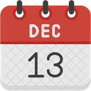 December Calendar Days Time And Date Icon