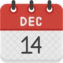 December Calendar Days Time And Date Icon