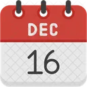 December Calendar Days Time And Date Icon