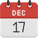 December Calendar Days Time And Date Icon