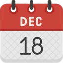 December Calendar Days Time And Date Icon