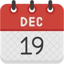 December Calendar Days Time And Date Icon