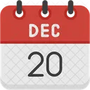 December Calendar Days Time And Date Icon