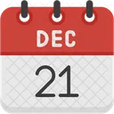 December Calendar Days Time And Date Icon