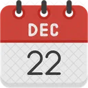 December Calendar Days Time And Date Icon