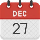 December Calendar Days Time And Date Icon