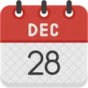 December Calendar Days Time And Date Icon