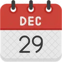 December Calendar Days Time And Date Icon