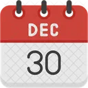 December Calendar Days Time And Date Icon