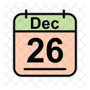 December Calendar Date Icon