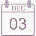 Decembre Calendrier Date Icône