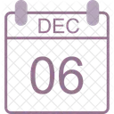 Decembre Calendrier Date Icône