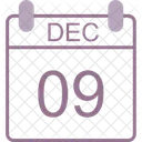 Decembre Calendrier Date Icône
