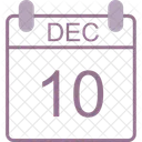 Decembre Calendrier Date Icône