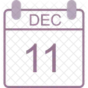 Decembre Calendrier Date Icône