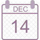 Decembre Calendrier Date Icône