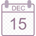 Decembre Calendrier Date Icône