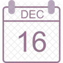 Decembre Calendrier Date Icône