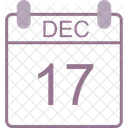 Decembre Calendrier Date Icône