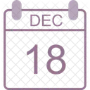 Decembre Calendrier Date Icône