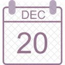 Decembre Calendrier Date Icône