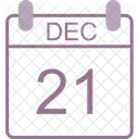 Decembre Calendrier Date Icône