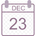 Decembre Calendrier Date Icône