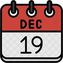 Decembre Jours Calendaires Heure Et Date Icône