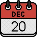Decembre Jours Calendaires Heure Et Date Icône