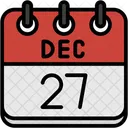 Decembre Jours Calendaires Heure Et Date Icône