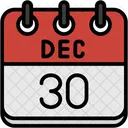Decembre Jours Calendaires Heure Et Date Icône