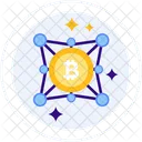 Decentralized Bitcoin Blockchain Icon
