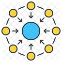 Decentralized Blockchain Network Icon